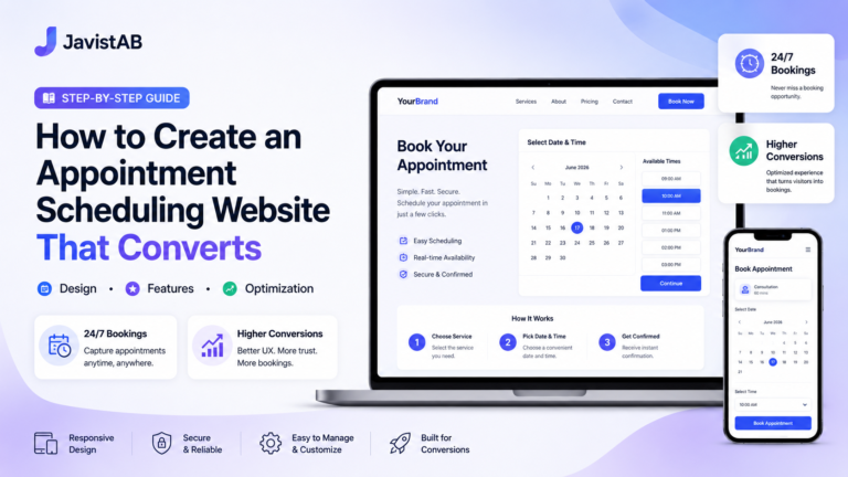 How to Create an Appointment Scheduling Website That Converts | JavisTab